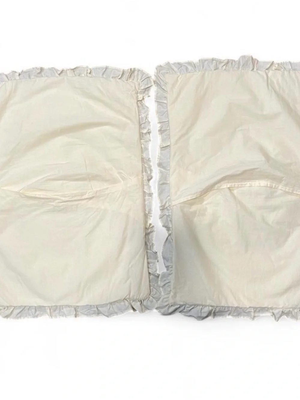 Handmade Floral Appliqué Pillow Covers - Cream, Blue, Green, Pink